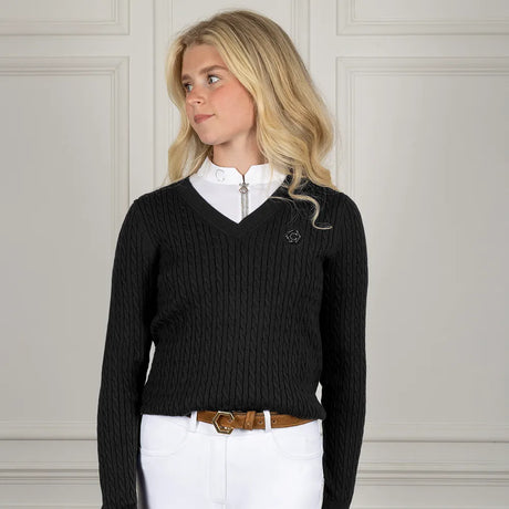 Coldstream Clarkston Knitted V-Neck Jumper #colour_black