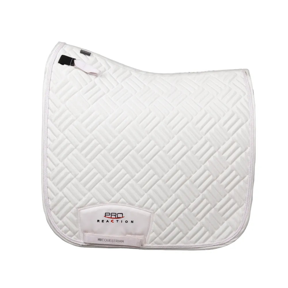 ProReaction Recherché Dressage Saddle Pad by Hy Equestrian #colour_white