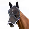 Hy Equestrian Mesh Full Mask with Ears and Nose Coverage #colour_black-lilac