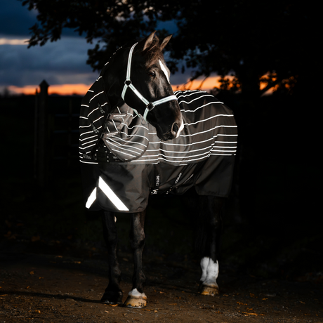 Horseware Ireland Amigo 1200D FieldSafe Reflectech Plus 100g Turnout Rug #colour_black-reflective-black