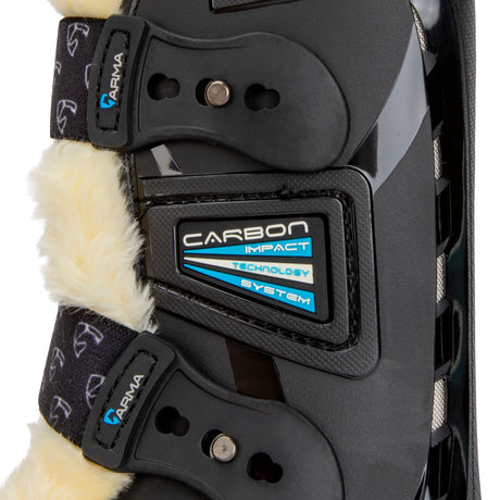 Shires ARMA Carbon SupaFleece Tendon Boots #colour_black