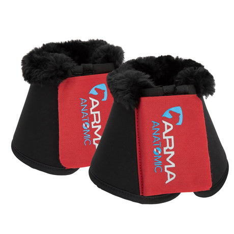 Shires ARMA SupaFleece Neoprene Over Reach Boots #colour_deep-red