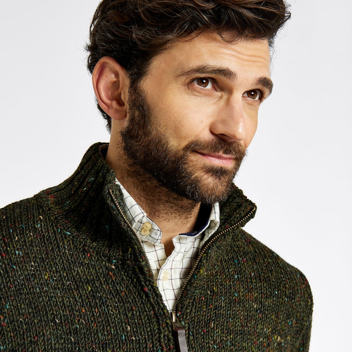 Dubarry Mens Callaghan Knitted Jumper #colour_olive