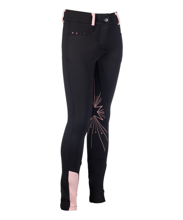 HKM Children's Silicone Full Seat Breeches -Polly- #colour_black