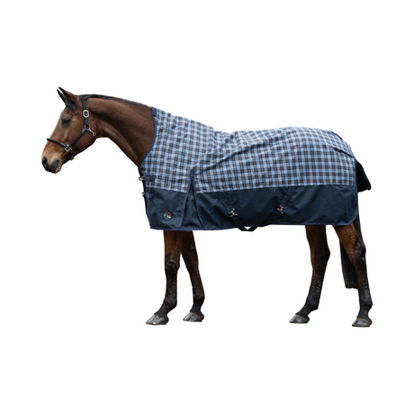 HKM 1200D 100g Highneck Rug -Glasgow- #colour_deep-blue-check