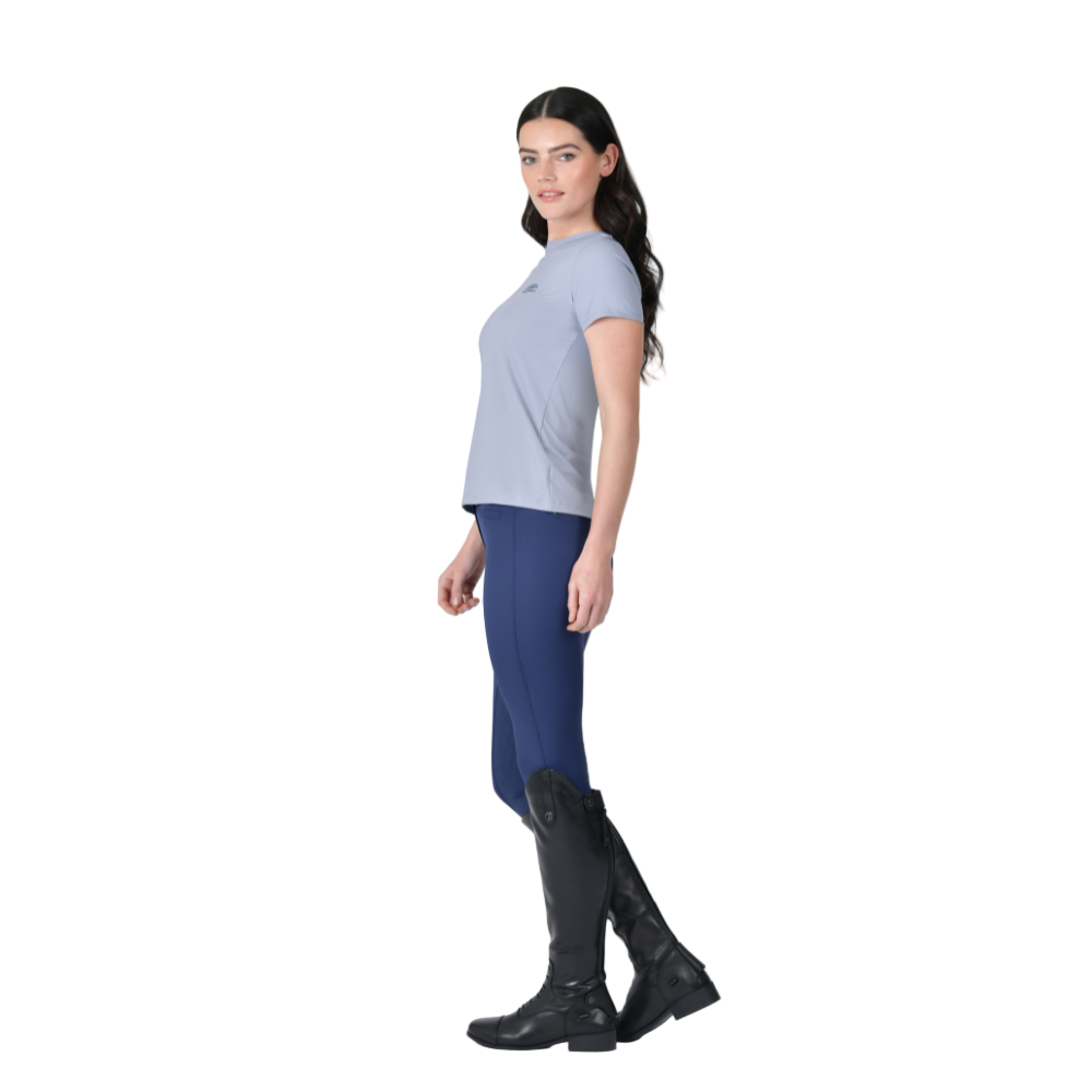 Weatherbeeta Ladies Relaxed UV Short Sleeve Tee #colour_blue-stone