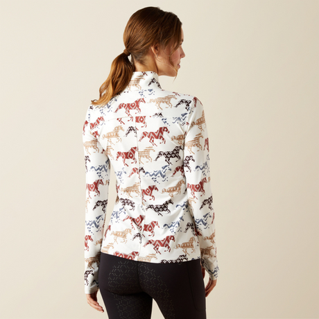 Ariat Women's Lowell 3.0 1/4 Zip Baselayer #colour_painted-ponies-print