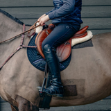 KM Elite Teddy Soft Half Lined GP Numnah #colour_black-natural