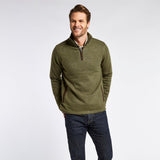 Dubarry Mens Feeney Zip Neck Sweater #Colour_dusky-green