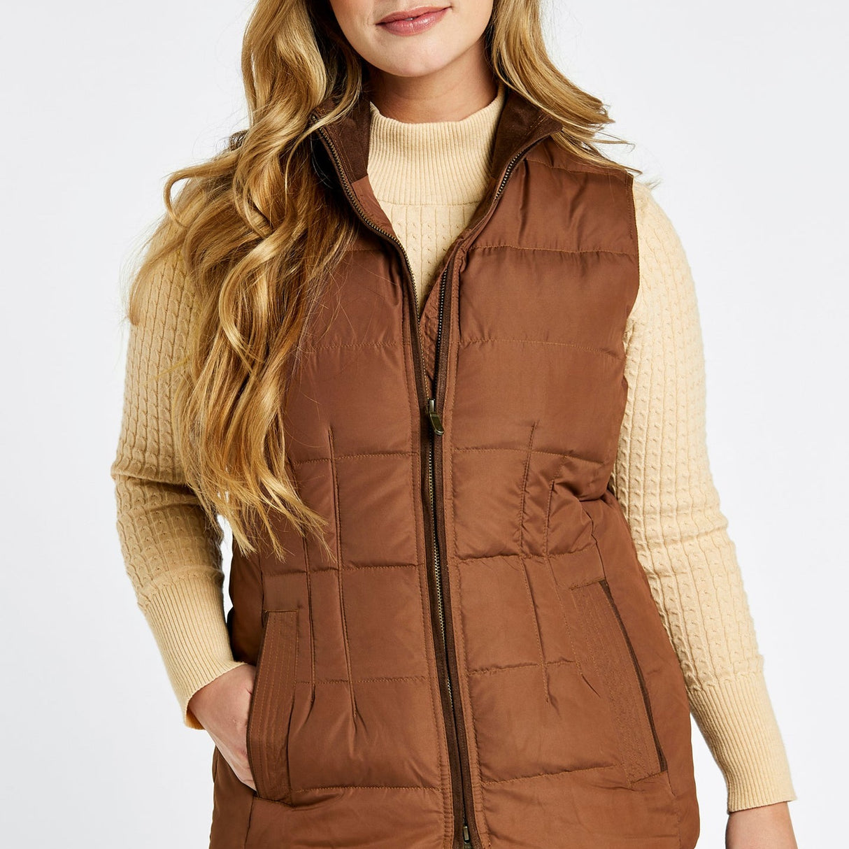 Dubarry Womens Spiddal Quilted Gilet #Colour_walnut