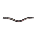 ProPresicce Signature Curved Diamante Browband by Hy Equestrian #colour_black-with-pink-silver-taupe-diamantes