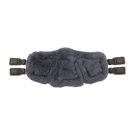 Stubben Equi-Soft® Saddle Girth with Cover - Ebony #colour_lambskin-anthracite-black