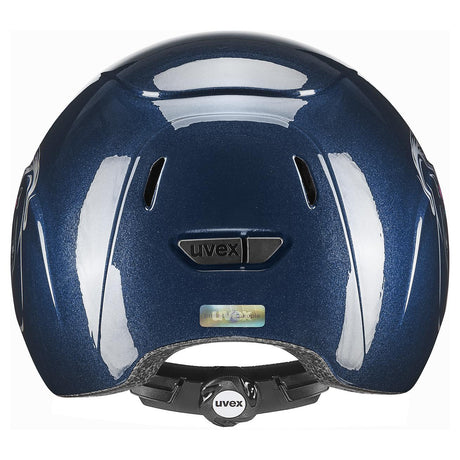 Uvex Kiddox Flower Riding Hat #colour_navy-shiny