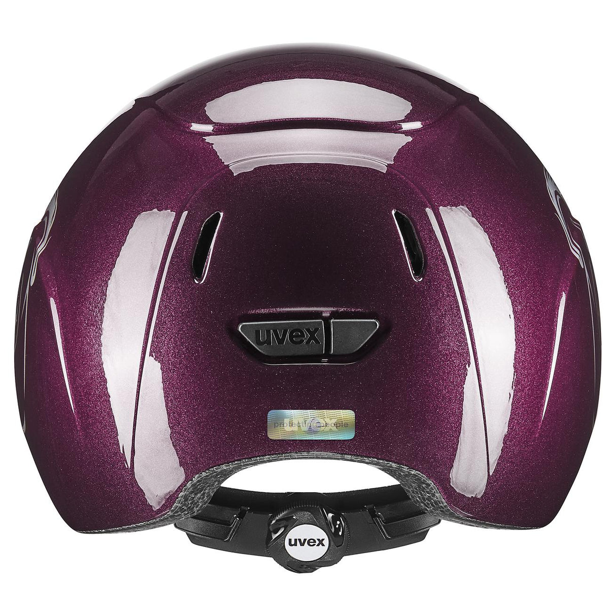 Uvex Kiddox Flower Riding Hat #colour_burgundy-shiny