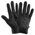 E.L.T Picot Adult Knit-Cotton Gloves #colour_black