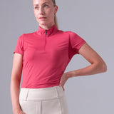 PS of Sweden Everly Short Sleeve Shirt #colour_scarlet-pink