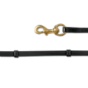 Waldhausen Icelandic Reins With Snap Hooks #colour_black-brass
