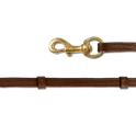 Waldhausen Icelandic Reins With Snap Hooks #colour_brown-brass