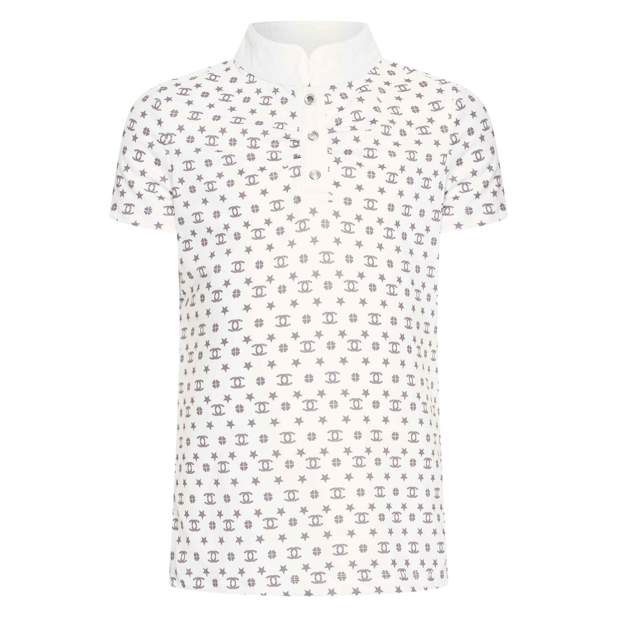 Imperial Riding Children's Roxy Tech Top #Colour_white-grey