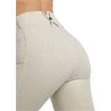 Montar MoMichelle with Gun Metal Logo Print Full Grip Breeches #colour_light-silver-grey