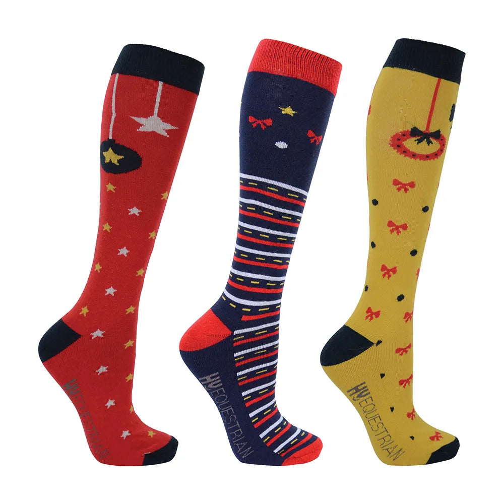 Hy Equestrian Christmas Decorations Socks