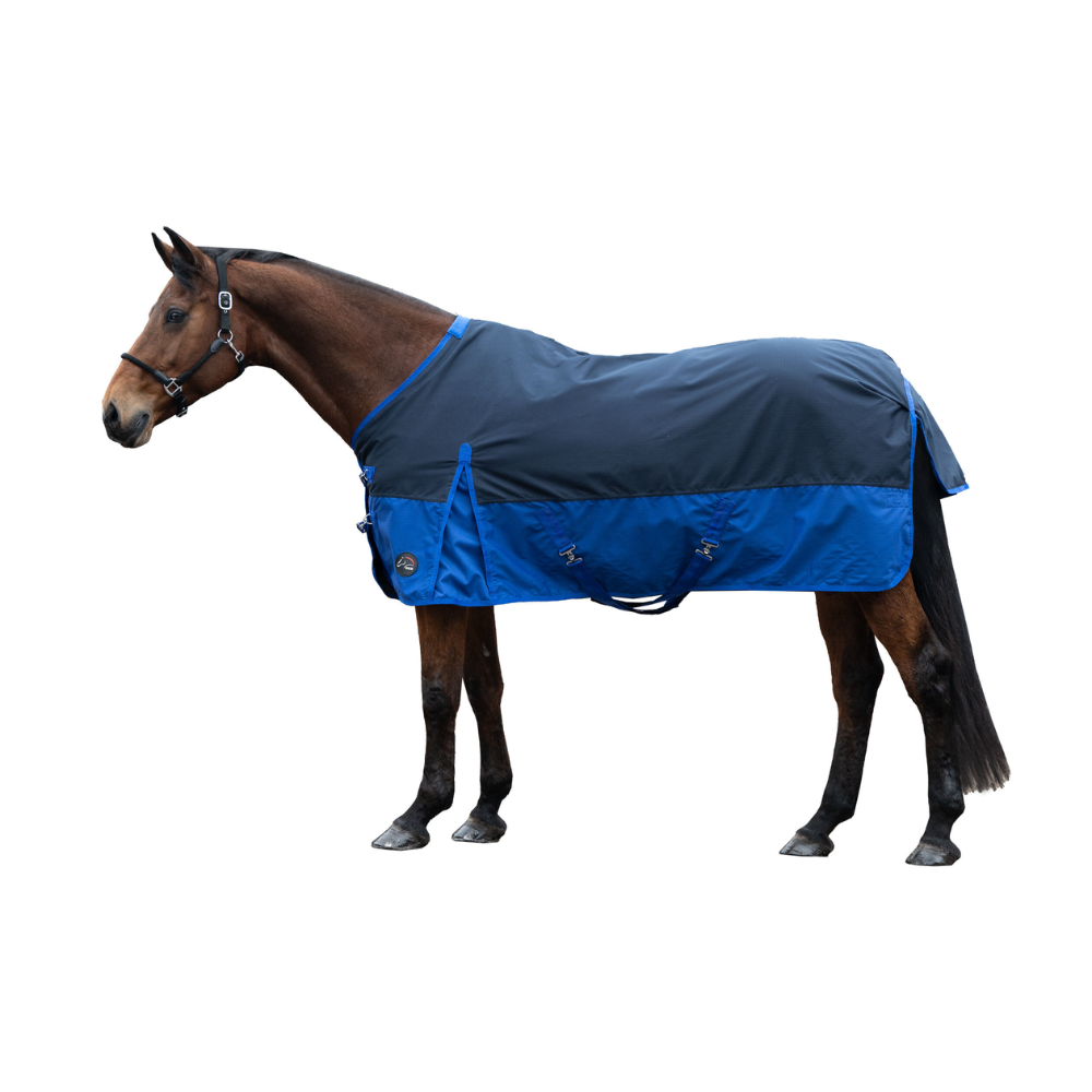 HKM 600D 100g Turnout Rug -Chester- #colour_navy-blue