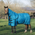 GS Equestrian 100g Detachable Neck Turnout Rug #colour_teal-black