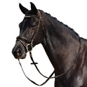 Dublin Padded Mono Crown Patent Flash Bridle with Crystal Browband