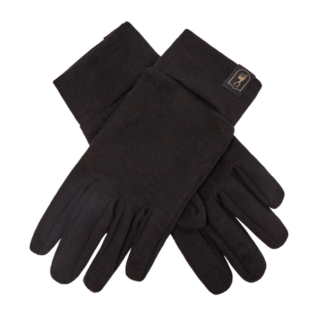 Deerhunter Unisex Quinn Merino Gloves #colour_black-oak