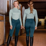 E.L.T Rica Ladies Thermal Teddy Riding Tights #colour_petrol-blue