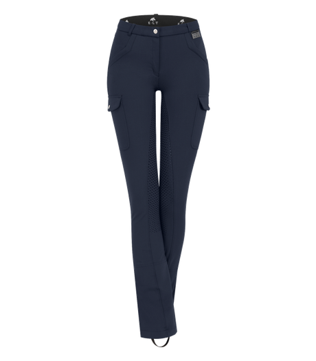 E.L.T Ladies Micro Jodhpur Cargo Silicone Breeches #colour_night-blue