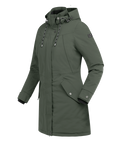 E.L.T Ontario Ladies Winter-Performance-Riding Parka #colour_dark-olive