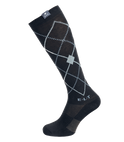 E.L.T Argyle Riding Socks #colour_black-stone-blue