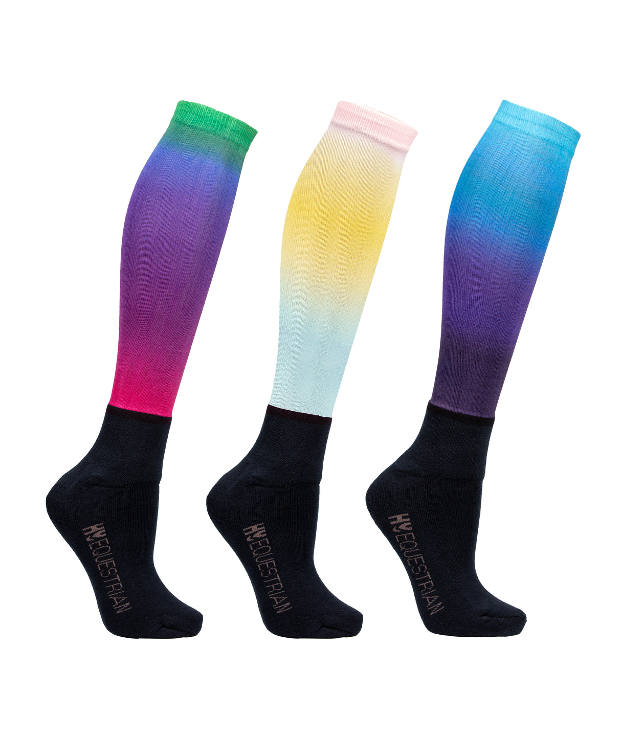 Hy Equestrian Ombre Socks - Pack of 3