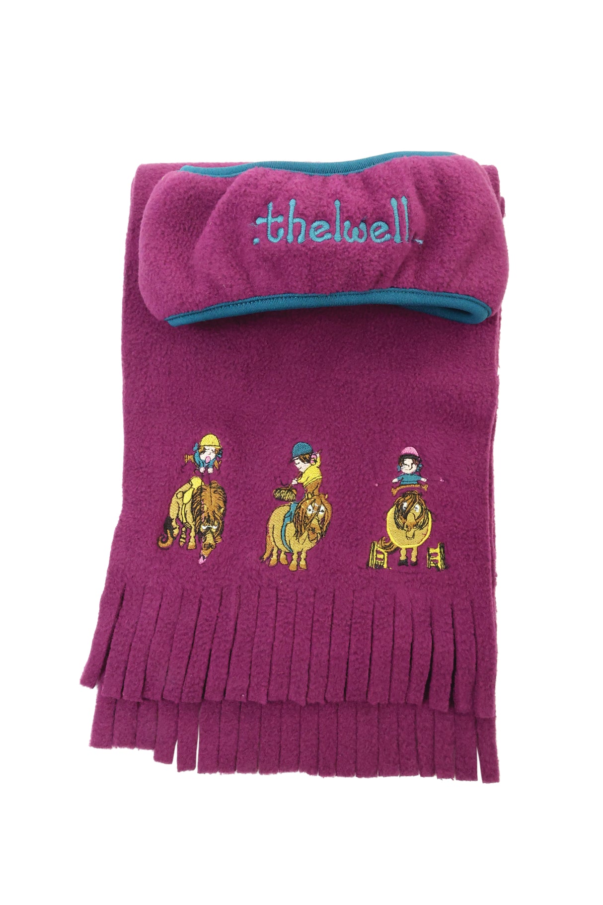 Hy Equestrian Thelwell Collection Pony Friends Fleece Headband & Scarf Set