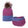 Hy Equestrian Synergy Luxury Bobble Hat and Snood Bundle #colour_
grape/rviera