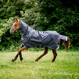 Horseware Ireland Rambo Duo Ripstop 100g Plus Turnout Bundle (100g + 200g) #colour_navy-thunderstorm-grey-silver