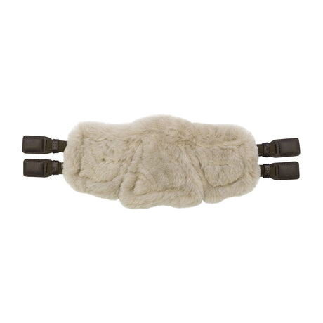 Stubben Equi-Soft® Saddle Girth with Cover - Ebony #colour_lambskin-beige-brown