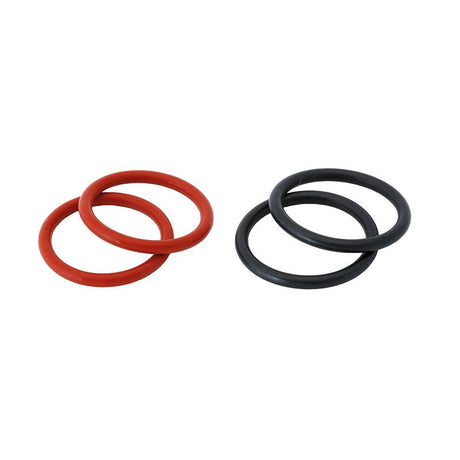 Stubben 2122 rubber rings Bucephalus - set, 2 pairs (black und red) #colour_black-and-red