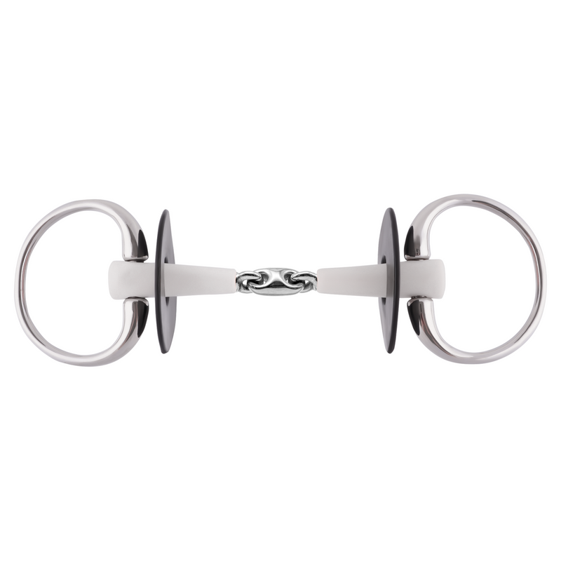 Nathe 18mm Double Jointed +Stainless Steel Ring Eggbutt Bit