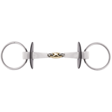 Nathe 18mm Double Jointed Loose Ring Snaffle With Sensogan Middle Link