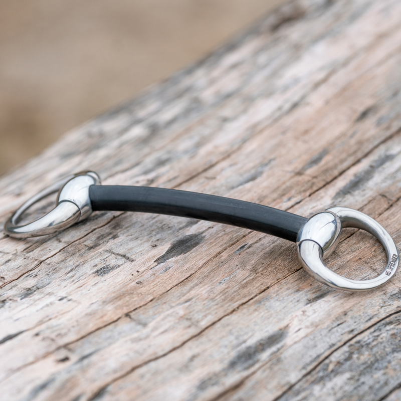 Sprenger 16mm Hard Carbon Mullen Mouth Snaffle With Stainless Steel Eggbutt Horse Bit