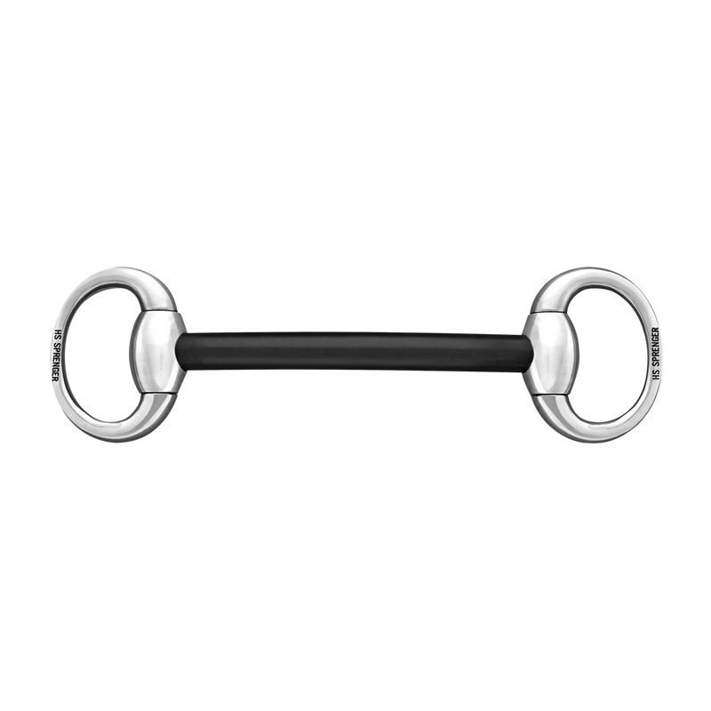 Sprenger 16mm Hard Carbon Mullen Mouth Snaffle With Stainless Steel Eggbutt Horse Bit