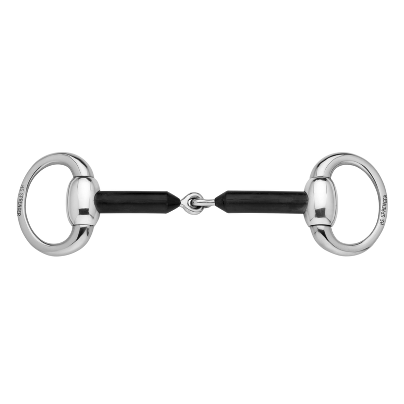 Sprenger 16mm Hard Carbon Eggbutt Snaffle Single Jointed Horse Bit With Rings
