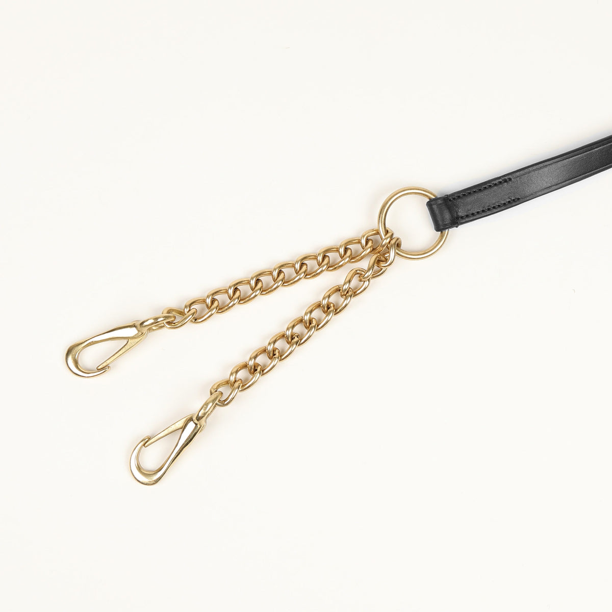 Rênes de plomb en cuir Shires Blenheim avec grande chaîne Newmarket