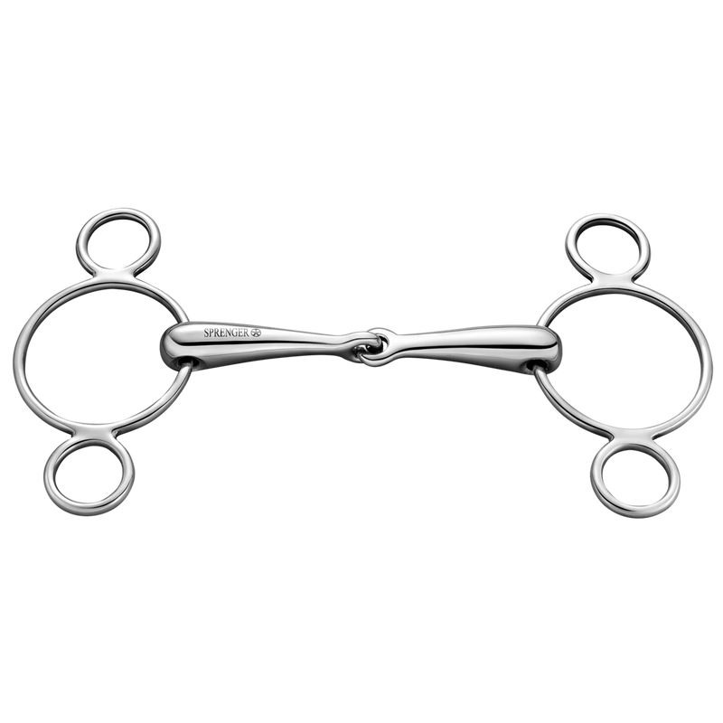 Sprenger 3-Ring Bit Vienna 18 mm Single Jointed Stainless Steel Horse Bit