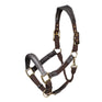 Shires Velociti Lusso Padded Leather Headcollar #colour_havana