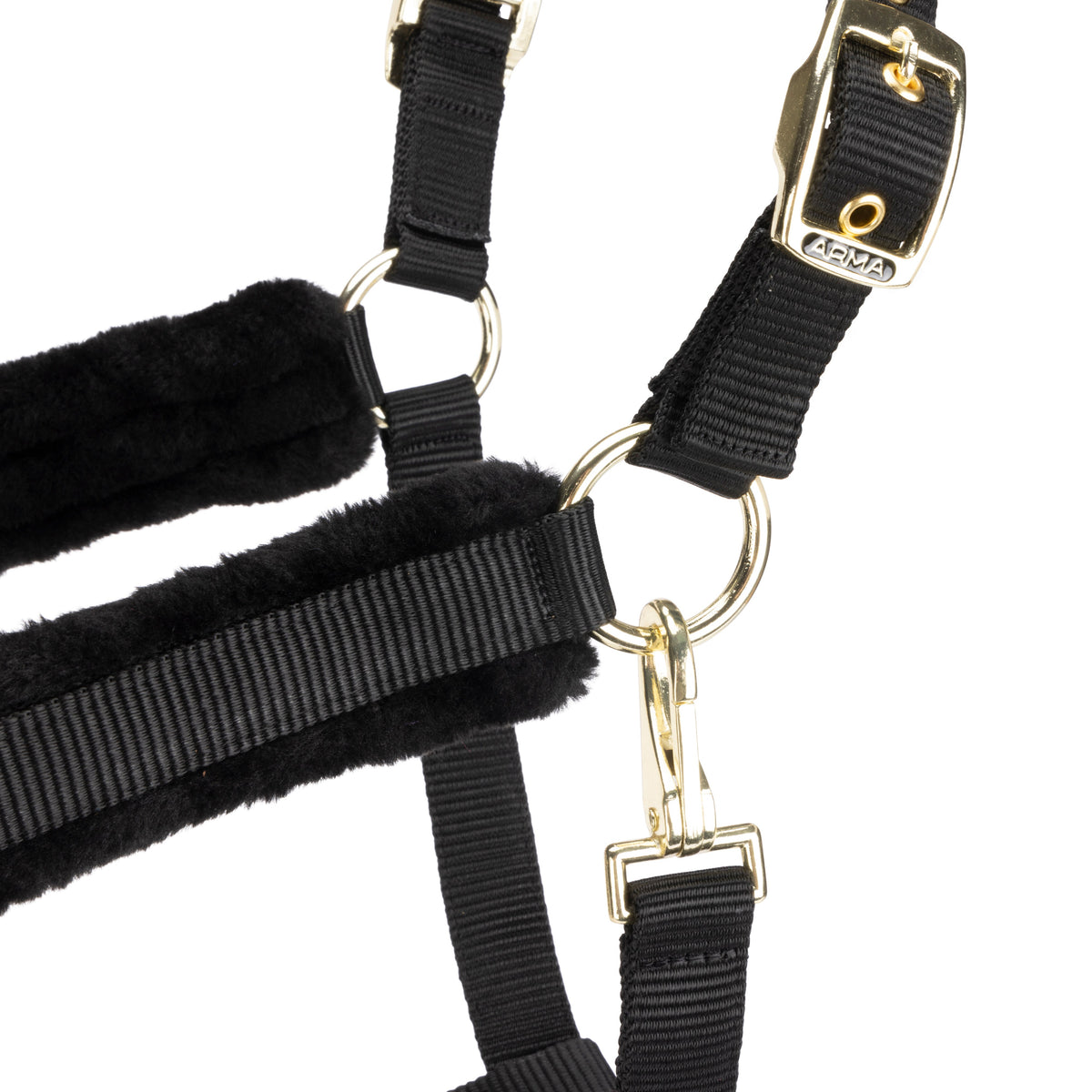 Shires ARMA Faux Fur Logo Headcollar & Lead Rope