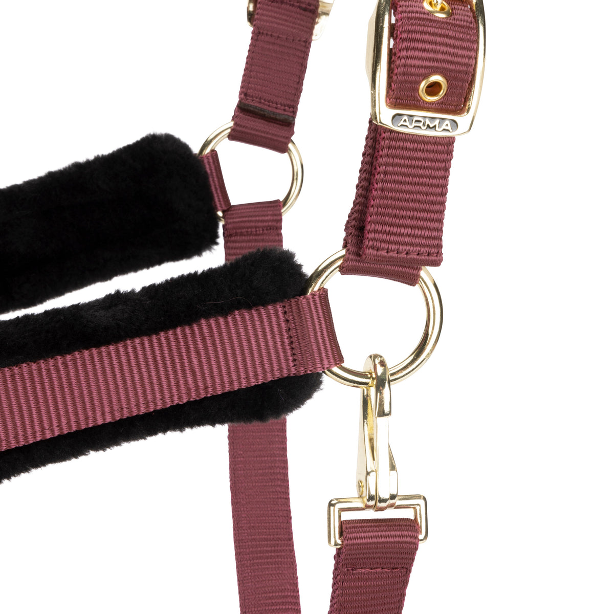 Shires ARMA Faux Fur Logo Headcollar & Lead Rope