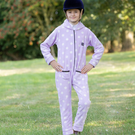 Supreme Products Child's Dotty Fleece Onesie #colour_lavish-lilac